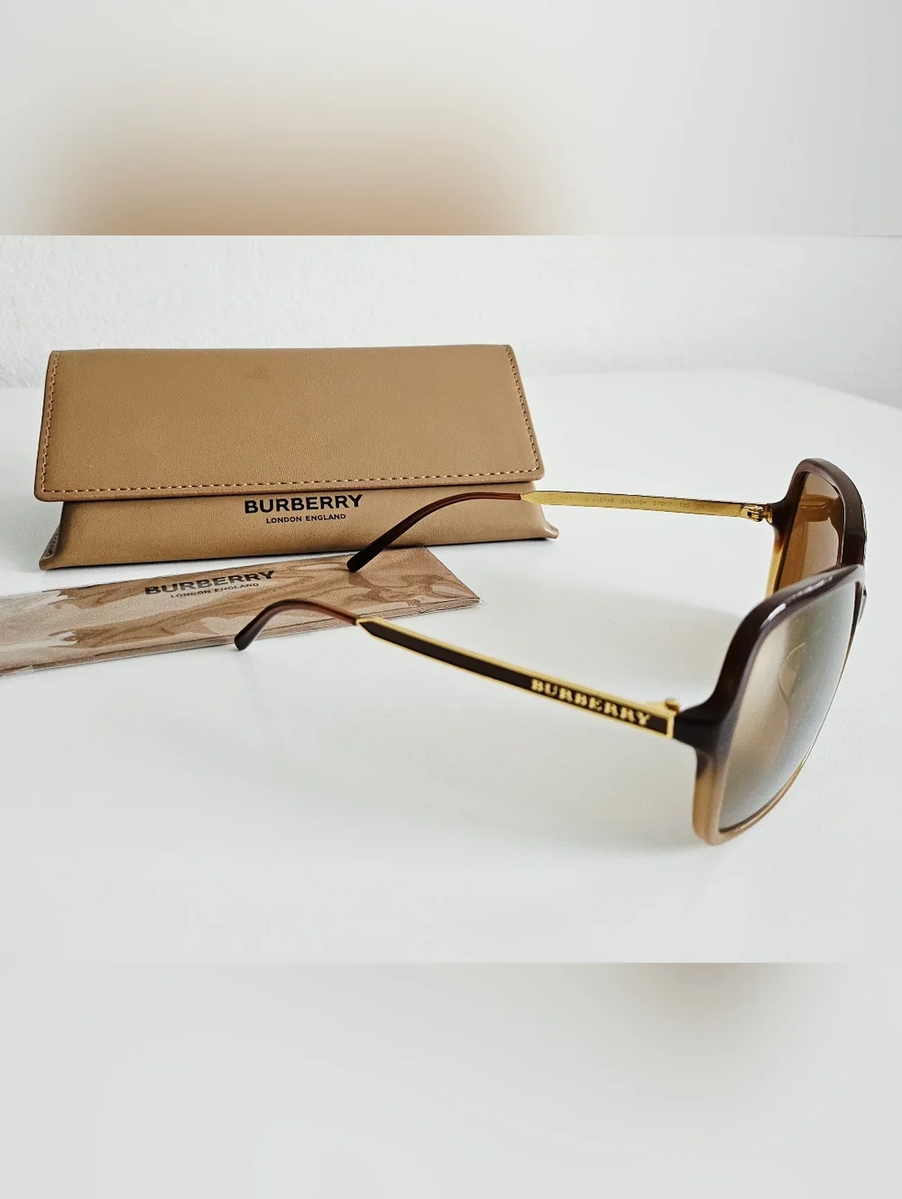 Burberry Brown & Honey Gold Gradient Sunglasses - Picture 2 of 10